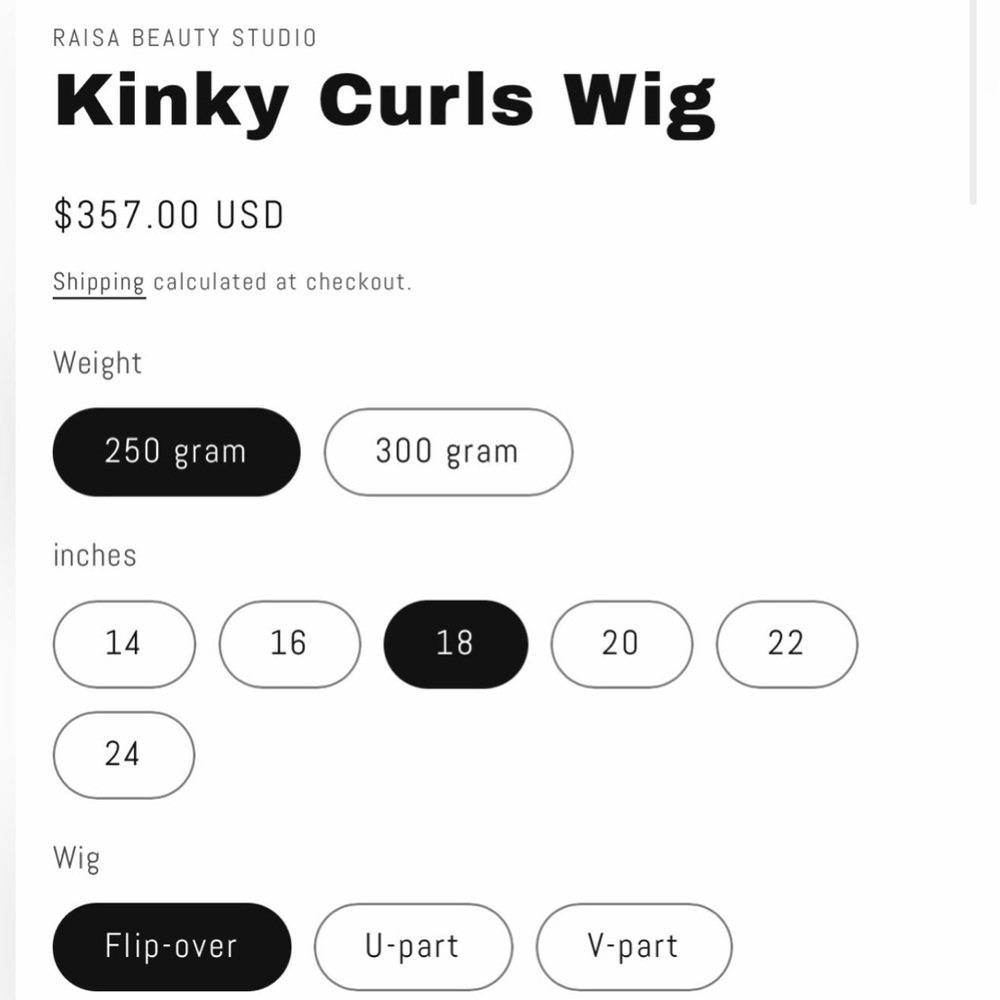 RAISA BEAUTY STUDIO Kinky Curls Half Wig - Picture 4 of 14